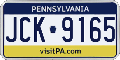 PA license plate JCK9165