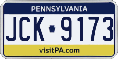 PA license plate JCK9173