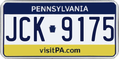 PA license plate JCK9175