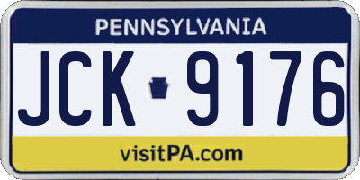 PA license plate JCK9176