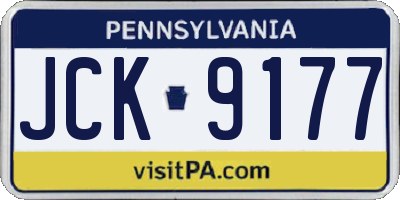 PA license plate JCK9177