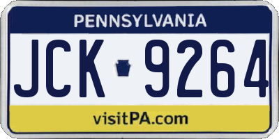 PA license plate JCK9264