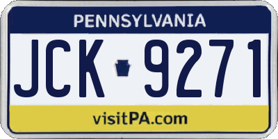 PA license plate JCK9271