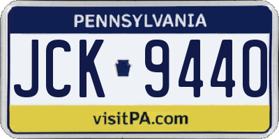 PA license plate JCK9440