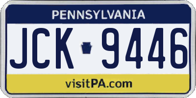 PA license plate JCK9446