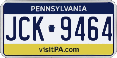 PA license plate JCK9464