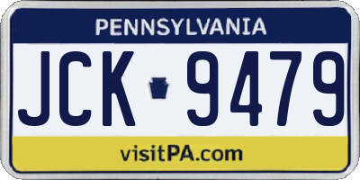 PA license plate JCK9479