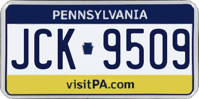 PA license plate JCK9509