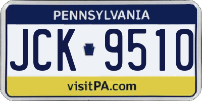 PA license plate JCK9510