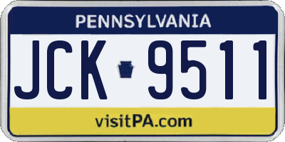 PA license plate JCK9511