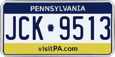 PA license plate JCK9513