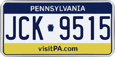 PA license plate JCK9515
