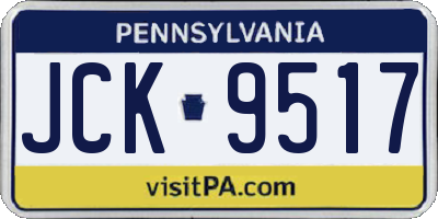 PA license plate JCK9517