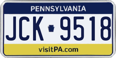 PA license plate JCK9518