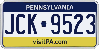 PA license plate JCK9523