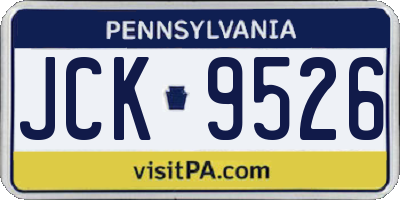 PA license plate JCK9526