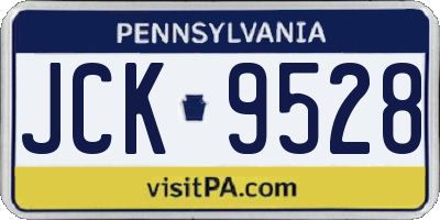 PA license plate JCK9528