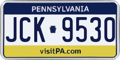 PA license plate JCK9530