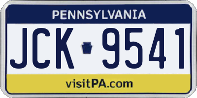 PA license plate JCK9541