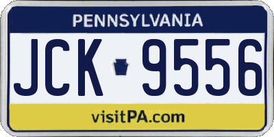 PA license plate JCK9556