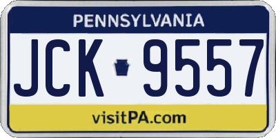 PA license plate JCK9557