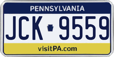 PA license plate JCK9559