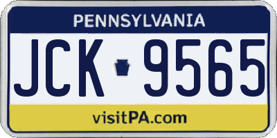 PA license plate JCK9565