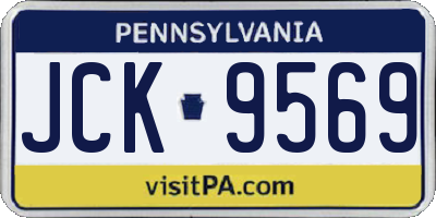 PA license plate JCK9569