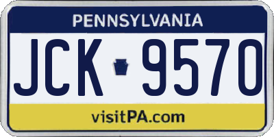 PA license plate JCK9570