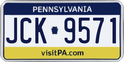 PA license plate JCK9571