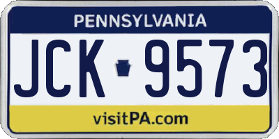 PA license plate JCK9573