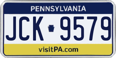 PA license plate JCK9579