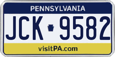 PA license plate JCK9582