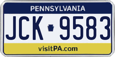 PA license plate JCK9583