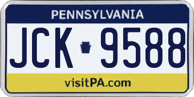 PA license plate JCK9588
