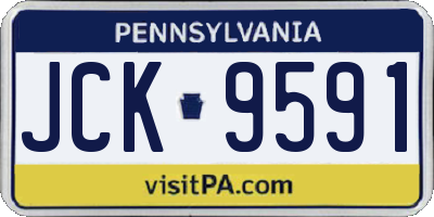 PA license plate JCK9591