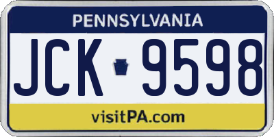 PA license plate JCK9598