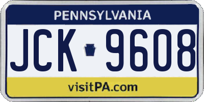 PA license plate JCK9608
