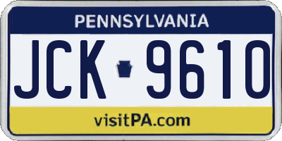 PA license plate JCK9610