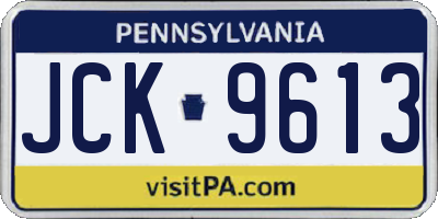 PA license plate JCK9613