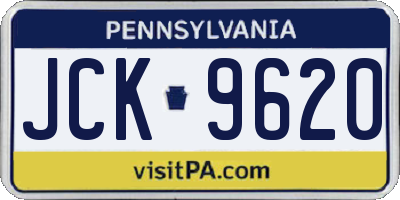 PA license plate JCK9620