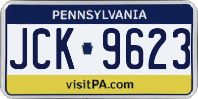 PA license plate JCK9623