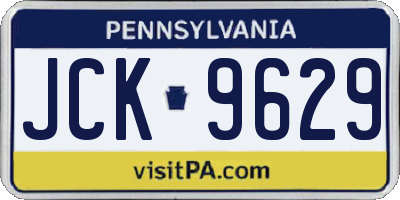 PA license plate JCK9629