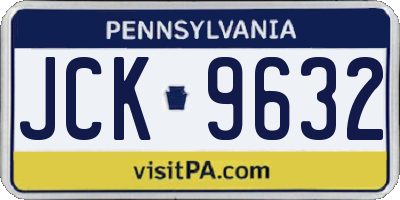 PA license plate JCK9632