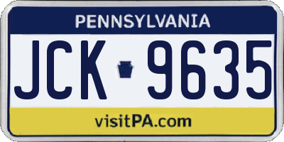 PA license plate JCK9635