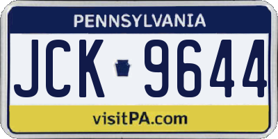 PA license plate JCK9644