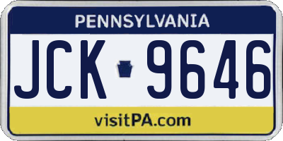 PA license plate JCK9646