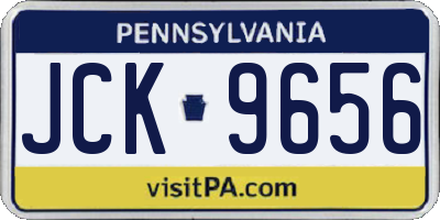 PA license plate JCK9656
