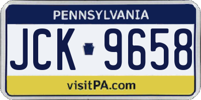 PA license plate JCK9658