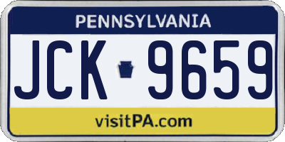 PA license plate JCK9659